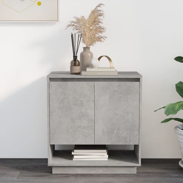 vidaXL Sideboard Concrete grey Engineered wood Exciting Sideboard