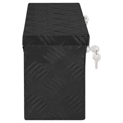 vidaXL Storage Box Black 19.7"x8.1"x5.9" Aluminum