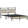 vidaXL Bed Frame Sonoma oak Engineered wood and steel Double Bed Frame