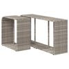 vidaXL Storage Shelf Light Grey PE Rattan Storage Shelf Rectangular