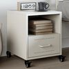 vidaXL Bedside Cabinet White Cold-rolled steel Bedside Cabinet