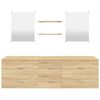 vidaXL Bathroom Furniture Set Oak Engineered wood and glass Medium
