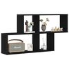 vidaXL Wall Shelf Black Oak 29.92 x 5.91 x 20.87 in Engineered Wood