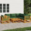 vidaXL Garden Lounge Set Green, Natural Wood