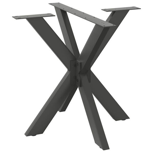 vidaXL Dining Table Leg Anthracite Powder-coated steel Large
