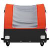 vidaXL Bike Trailer Black and Orange 66.1 lb Iron