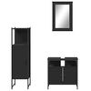 vidaXL Bathroom Furniture Set Black