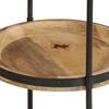 vidaXL Side Table Brown and black Solid mango wood, iron Medium