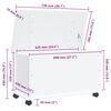 vidaXL Storage Chest White Solid pine wood 70 L Storage Chest