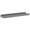 vidaXL Wall Shelf Set of 4 Grey MDF Small Wall Shelf Rectangular