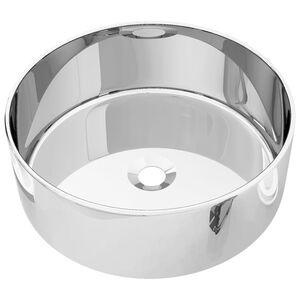 vidaXL Wash Basin 15.7x5.9" Ceramic Silver