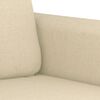 vidaXL Sofa Set Cream Polyester 3-Seater Sofa Sofa Set Rectangular
