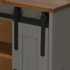vidaXL Hanging Cabinet Grey Solid pine wood, metal 19.3x8.9x27.6 in