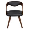 vidaXL Dining Chair Set of 4 Brown Plywood, Leather mix Medium