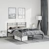 vidaXL Bed Frame Black Steel King Size Bed Frame Rectangular