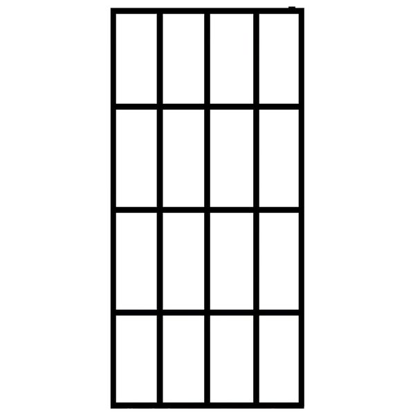 vidaXL Walk-in Shower Screen Clear Tempered Glass 46.5"x74.8"