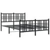 vidaXL Bed Frame Black Steel Full Bed Frame Rectangular Traditional