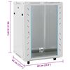 vidaXL 15U Network Cabinet with Swivel Feet 19" IP20 23.6"x17.7"x33.9"
