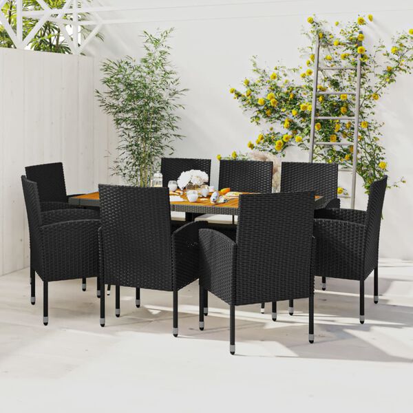 vidaXL Patio Dining Set Seats 8 Outdoor Dining Set Rectangular Modern