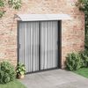 vidaXL Door Canopy Grey brackets, Transparent sheets