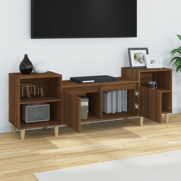 vidaXL TV Cabinet Brown Oak Engineered wood Large Storage TV Cabinet