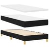 vidaXL Box Spring Bed with Mattress Black 78.74 x 31.50 in Polyester