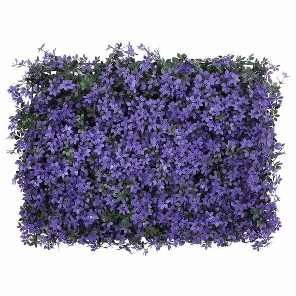 vidaXL Artificial Leaf Fence Set of 24 Purple Polyethylene Medium