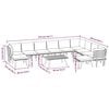 vidaXL Garden Lounge Set Dark grey, white