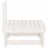 vidaXL Garden Middle Sofa White Solid Pine Wood Medium Modular