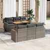 vidaXL Garden Sofa Set Grey PE rattan Large Modular Garden Sofa Set