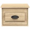vidaXL Wall-mounted Bedside Cabinet Sonoma Oak Engineered Wood