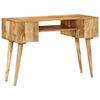 vidaXL Desk Natural Mango Solid Mango Wood Medium Desk Rectangular