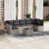 vidaXL Garden Sofa Set Light Grey