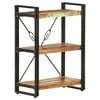vidaXL Bookcase Mixed color finish Solid reclaimed wood, powder-coated steel