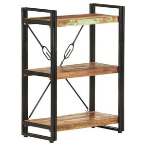 vidaXL Bookcase Mixed color finish Solid reclaimed wood, powder-coated steel