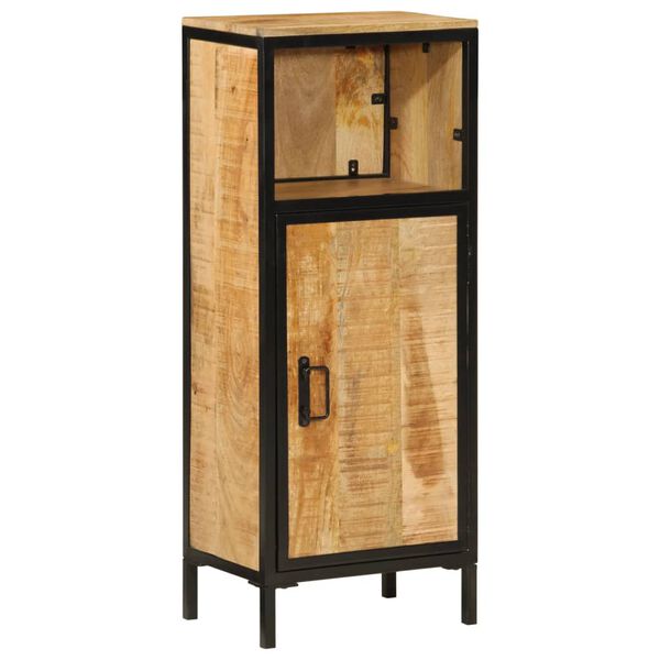 vidaXL Bathroom Cabinet Natural wood with black accents