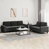 vidaXL Sofa Set Black Fabric (100% polyester), metal, textilene, plywood