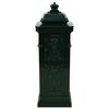 vidaXL Pillar Mailbox Green Cast aluminum Large Decorative Inlays