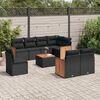 vidaXL Garden Sofa Set Black