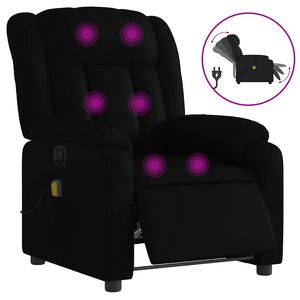 vidaXL Electric Massage Recliner Chair Black