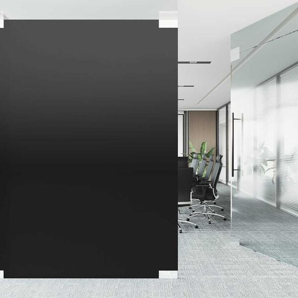 vidaXL Window Film Black PVC 23.6 x 393.7 in Adjustable Armrests