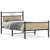vidaXL Bed Frame Sonoma Oak Engineered Wood and Steel Single