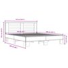 vidaXL Bed Frame Brown Oak Engineered Wood, Plywood, Metal Double Bed