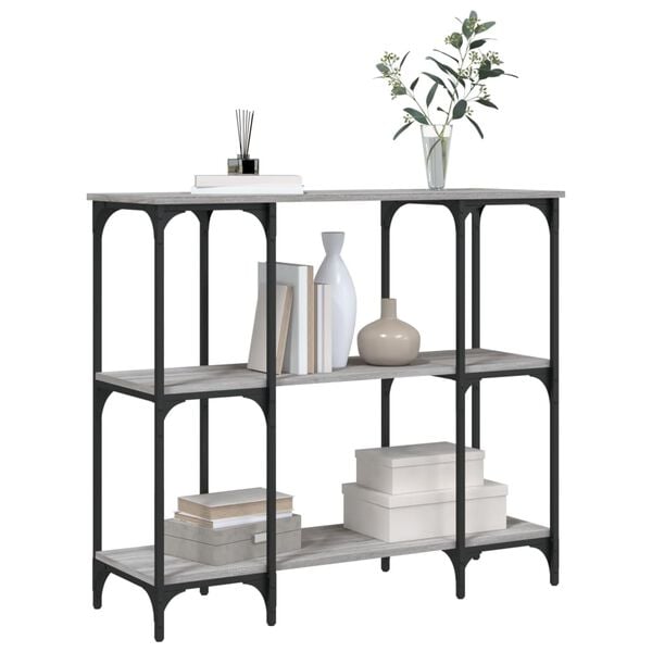 vidaXL Console Table Grey Sonoma Engineered Wood 40.2 x 13.8 x 35.4 in