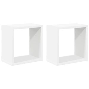vidaXL Wall Cube Shelves 2 pcs White 10.2"x5.9"x10.2"