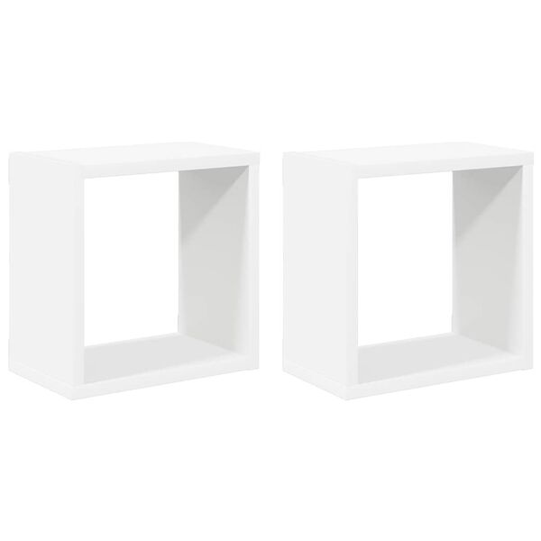 vidaXL Wall Cube Shelves 2 pcs White 10.2"x5.9"x10.2"