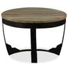 vidaXL Coffee Table Multicolor Solid reclaimed wood Low Industrial