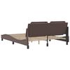 vidaXL Bed Frame Brown Faux leather, metal, solid pine wood, plywood
