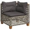 vidaXL Garden Sofa Set Grey PE rattan Large Modular Garden Sofa Set