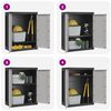 vidaXL Outdoor Storage Cabinet Grey and Black Polypropylene (PP) Compact